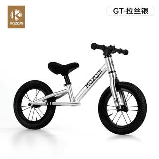 Kazam children's balance car gt pedalless scooter 1 to 3-6 years old 2 baby scooter bicycle child 12 inches gt brushed silver