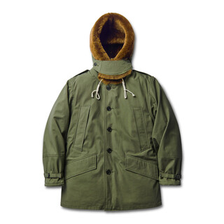 玩累了的孩子B11外套 冈山府绸布+澳洲美利奴羊毛+皮毛一体帽 秋冬大衣 冈山府绸布+羊毛[金棕] L