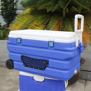 Warm ice bear 15-170l outdoor car-mounted sea fishing insulated refrigerator pu fishing stall camping picnic fresher refrigerated 90l wheel (6 sides pu layer