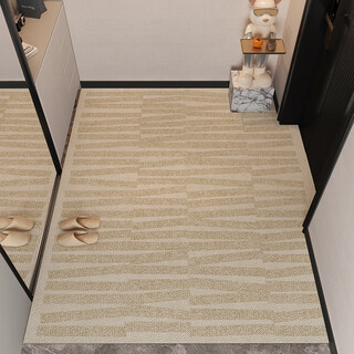Hua feihua entrance door floor mat, stain-resistant, no-wash, wipeable pvc door mat, entry door mat, cuttable entrance door, vanilla-3n 80cm120cm