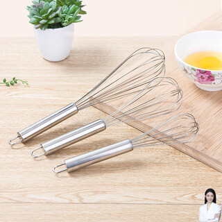 Rexton metal handle manual egg beater kitchen egg stirring rod batter cream mixer baking tool 6-inch steel handle egg beater