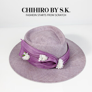 Chihiro by s.k. new hat hall summer vacation style breathable women's outdoor sunscreen purple gorgeous summer flower vacation hat ca2plm1070 mountain purple