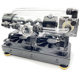 平板电脑 笔记本 散热水冷套 散热器 水冷散热系统 手机水冷散热 升级版全黑笔记本水冷套东远p67泵