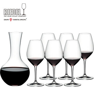 Riedel germany imported shiraz decanter, high-end red wine glass, light luxury goblet, 7-piece gift box set