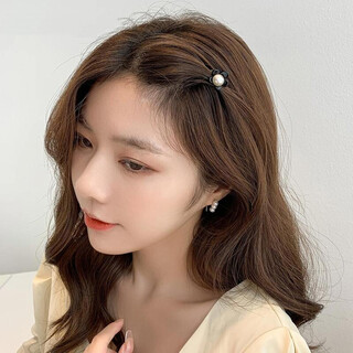 Merou imitation pearl hair clip women's bangs side clip small headgear internet celebrity new style hair clip shark clip pearl bangs side clip 3 pack l0802c