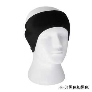 Hengtravler winter outdoor sports fleece ear protector headband men's and women's sports running cycling warmth protection cold protection forehead protection basketball forehead protection headband hr-01 black one size