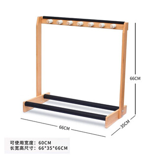 Solid wood tennis racket storage rack school racket display rack mobile display rack display rack internet celebrity xiaohongshu racket solid wood 66cm (4 sets round