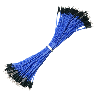 Throwing stones 1p rehearsal dupont wire 26awg silicone insulated wire high temperature resistant electronic wire experimental supplies 100 wires in a bundle 20cm wire length 100 wires/piece blue 20cm female to female