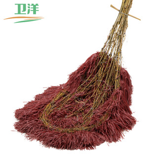 Weiyang wys-816 handmade bamboo broom sanitation plastic silk silk cleaning outdoor road sweeping bamboo broom large broom 3jin jin equal to 0.5kg red