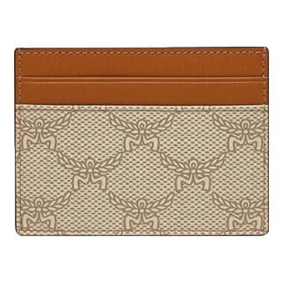 95% new mcm himmel mini card holder card holder beige myaesac04i9001