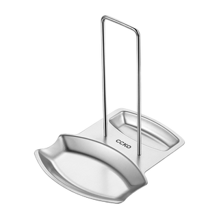 Ccko pot lid rack countertop pot lid rack spatula kitchen storage rack drain storage artifact stainless steel multi-functional pot lid rack