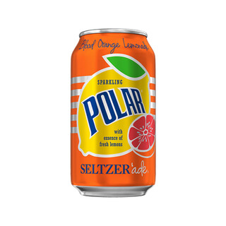 Hongyun american bolle bear sparkling water carbonated drink 355ml*6 cans, multiple flavor options, blood orange lemon flavor*6 cans