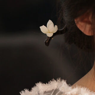 Hair accessories, high-end ebony wood hairpin, wooden classical ball hairpin, hairpin, hairpin, cheongsam, tea dress accessories, ebony single flower