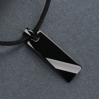 Men's necklaces, men's trendy boys' tungsten gold pendants, accessories, pendants, lettering, korean style collarbone necklaces, gifts for boyfriend, trendy neck jewelry, fashionable chokers, simple sweater chains, customized black