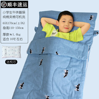 Primary school students nap sleeping bag children's anti-kick quilt spring and autumn thin winter thick kindergarten nap quilt boy thick 65x170 cow spot