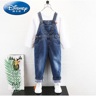 Disney (disney) korean style overalls for boys and girls, baby fashionable denim overalls, spring and autumn children's internet celebrity jumpsuits 3033 style dark blue overalls single piece 120 #/recommended height 110-120cm add to favorites