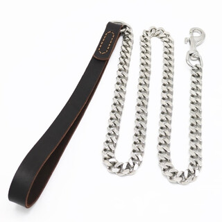 Dog chain stainless steel p chain traction rope large dog fighting horse dog greyhound doberman rottweiler medium dog dog collar large dog dog collar horse dog golden retriever german shepherd collar metal large traction (150cm) long stainless steel