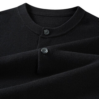 Fapai cotton + cashmere machine washable sweater henry collar men's pullover sweater men's sweater