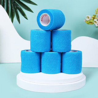 Kindmax elastic bandage, sports self-adhesive bandage, sports strap, basketball wrist guard, ankle guard, finger guard bandage, blue 6 rolls 5cm*4.5m jd logistics