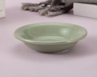 American pw pet bowl pre-dinner plate petware pet bowl cat and dog bowl ceramic cat food bowl ins pet plate new style sage 13.5*3cm