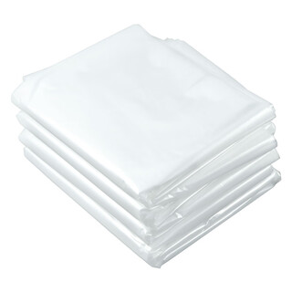 Plastic bag large transparent pe flat pocket high pressure film bag thickened food moisture-proof storage packaging bag custom-made 60x80cm 50 pieces double layer 20 silk