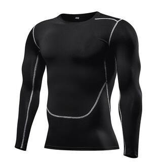 Mckenaten mk sports tights men's fitness training high-elastic tops vest vest quick-drying basketball training running t-shirt 2nd generation long-sleeved xl