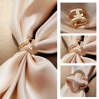 Xiaose scarf buckle simple brooch for women korean style square scarf buckle for women versatile dual-purpose corner accessories birthday gift b5y401 scarf buckle three-piece set