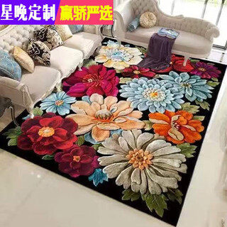 Starry night european style living room carpet coffee table blanket sofa home bedroom full room modern simple machine washable customized southern european style - heart-blowing 120*180cm