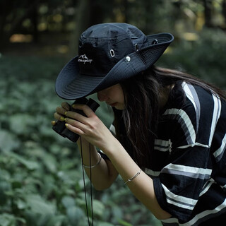 MMOPTOP渔夫帽男女夏季透气防晒户外露营遮阳帽子大头围徒步登山帽