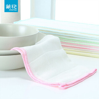 Camellia (chahua) camellia home rag, absorbent dishcloth, cleaning cloth, dishwashing cloth, floor wiping, dishwashing rag, 2 packs, 8 pieces in total, 4512 rags