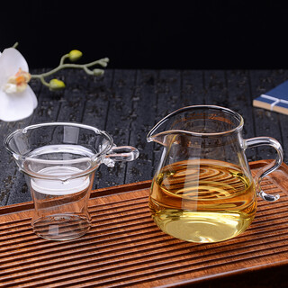 76 tea industry taiwan 76 glass fair cup with tea drain set household thickened transparent tea divider tea sea kungfu tea set accessories taishan male cup (flat mouth) 320ml set