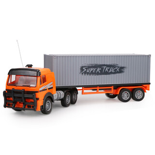Semi-trailer simulation model large remote control children's engineering vehicle truck truck transport electric large truck gift rechargeable remote control-truck extra large length 57cm luxury 1 6 rechargeable batteries + screwdriver + charging cable