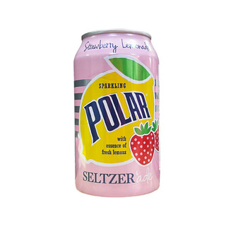 Hongyun american bolle bear sparkling water carbonated drink 355ml*6 cans, various flavors to choose from, strawberry lemon flavor*6 cans