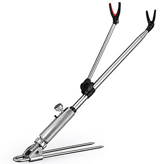 Chaoyu (zhaoyu) new stainless steel turret bracket fishing rod bracket hand rod rack rod rack rod ground plug fishing gear fishing supplies 2.4m stainless steel bracket with ground plug