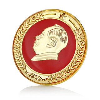 Ai shao talks about chairman mao badge badge, great man's head, golden 3cm wheat ear badge, new brooch collection commemorative medal, chairman mao wheat ear 2cm badge