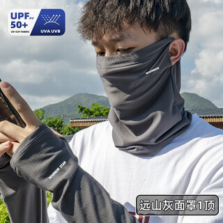 Pull back ice sleeves for men and women in summer loose ice silk cool sun protection arm sleeves for driving, fishing and cycling arm sleeves, dark gray mask, one size fits all