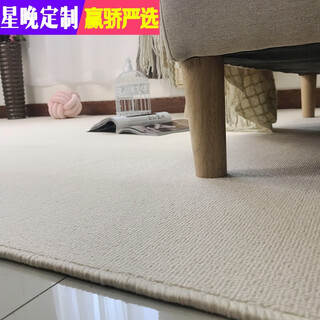 Xingwan solid color short pile carpet office floor live broadcast sound insulation large area cement floor full roll commercial off-white customized