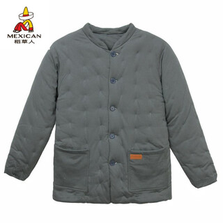 Scarecrow old man pure cotton handmade cotton coat men's old-fashioned winter cotton jacket cotton pants loose large size thickened soft warm jacket gray green cotton jacket 5xl (weight 180--200jin jin is equal to 0.5 kg)