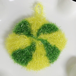 Pack of 5 korean acrylic strawberry dish towels non-stick oil dishcloths baijie cleaning rags caiguabubei clean 5 windmills green