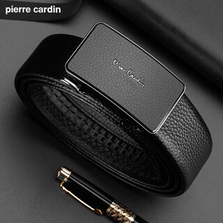 Pierre cardin belt men's automatic buckle first-layer cowhide belt inner wear trouser belt high-end new year's eve gift for boys