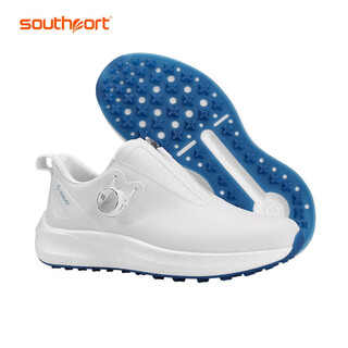 Southport golf shoes men's waterproof breathable popcorn sports shoes men's soft sole lightweight knob shoes anti-slip shock absorption white 44