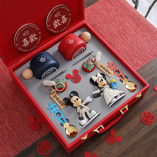 Ge chan wedding gifts wedding gifts for couples, bride, besties, engaged couples pairing cups, practical cup souvenirs, high-end frosted red and blue mickey + dolls (happiness pad)