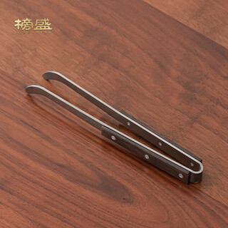 Bangsheng pure titanium tea clips, high-end solid wood kung fu tea set accessories, tea leaf clips, tea cup clips, tweezers, tea ceremony ornaments and spare parts, pure titanium ebony tea clips
