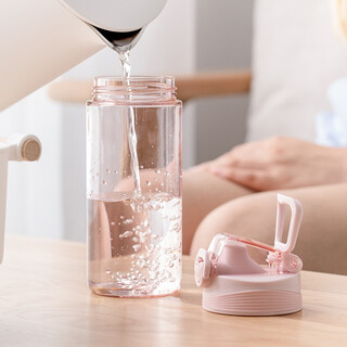 Camellia plastic water cup sports portable cup body tritan material 050001,050002 pink-480ml