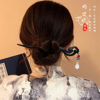 Love for two generations, new chinese style hairpin for women, ancient style wooden hairpin, horse-faced skirt, hanfu, daily hairpin, tassels, high-end hair accessories, gift box