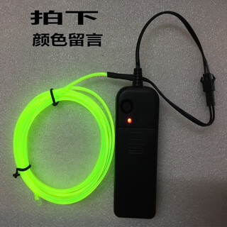发光线el冷光线灯导光条夜光线发光条荧光舞道具装饰LED灯荧光线 1米+电池盒开关颜色留言 其它
