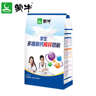 Mengniu mengniu student milk powder high calcium and high zinc nutritional growth for children, teenagers, high school college students, men and women 400g randomly delivered