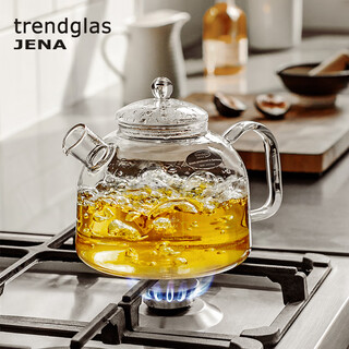 Trendglas jena germany imported teapot glass health pot tea water separation teapot direct fire electric ceramic stove kettle large capacity glass boiler (glass lid)