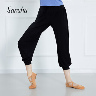Sansha dance carrot pants black loose exercise clothes women's body training foot binding yoga dance black m