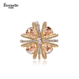 Eternelle french master of eternal glory series crystal brooch high-end women's corsage pin collar pin accessories champagne color